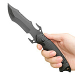 Cuțit tactic de exterior lama neagra – de înaltă duritate, ideal pentru camping, autoapărare și supraviețuire - imagine 6