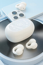 Căști Wireless Bluetooth 5.4 cu cutie de încărcare de culoare alba+incarcator 15 W – baterie 350 mAh, autonomie optimizată - imagine 5