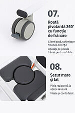 Scaun multifuncțional cu ridicare hidraulică – ideal pentru îngrijire la domiciliu - imagine 8