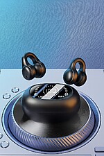 Căști Wireless Bluetooth 5.4 cu cutie de încărcare de culoare neagra+incarcator 15 W – baterie 350 mAh, autonomie optimizată - imagine 6