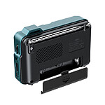 Radio Bluetooth portabil cu afișaj digital, USB și difuzor încorporat - Model 456BT, design modern, multi-band de culoare albastra - imagine 3