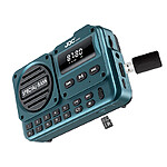 Radio Bluetooth portabil cu afișaj digital, USB și difuzor încorporat - Model 456BT, design modern, multi-band de culoare albastra - imagine 2
