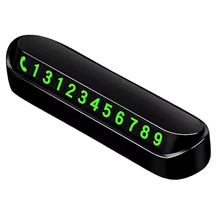 Suport numar telefon Negru, afisaj parcare temporara