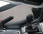 Set Husă mâner schimbător de viteze, pentru cutie automată DSG specifică autovehiculelor produse de grupul VAG, culoare negru + husă pentru frâna de mână negru - imagine 3