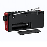 Radio portabil multifuncțional incarcare solara JOC-6138REC-S cu Bluetooth, USB, card TF, afișaj digital și sunet stereo de culoare rosie - imagine 2