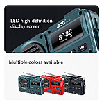 Radio Bluetooth portabil cu afișaj digital, USB și difuzor încorporat - Model 456BT, design modern, multi-band de culoare albastra - imagine 4