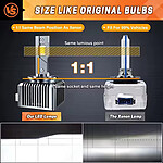 Set 2 bucati de Becuri LED Auto Premium X-Viewlight Canbus D3S/D3R 6000K 30000LM  110W- Performanță Ridicată și Durabilitate - imagine 2