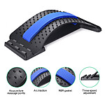 Dispozitiv profesional de întindere lombară cu presopunctură și magneți, 4 trepte reglare – Albastru - imagine 8